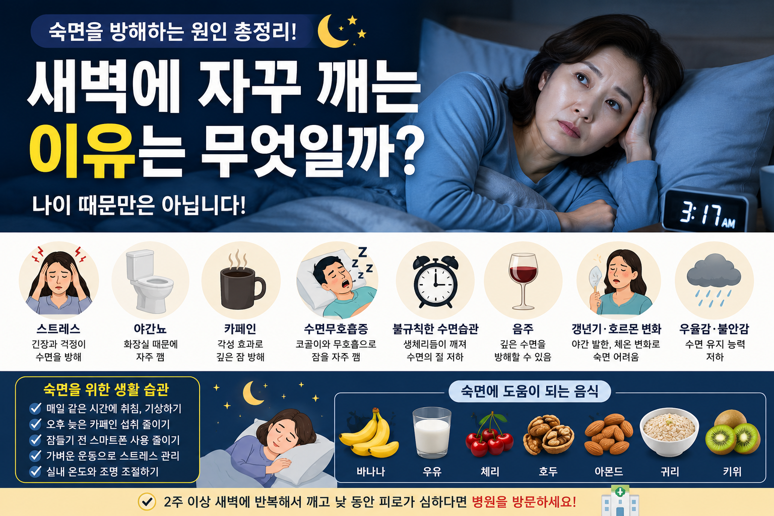 새벽에 자꾸 깨는 이유, 나이 때문만은 아닙니다